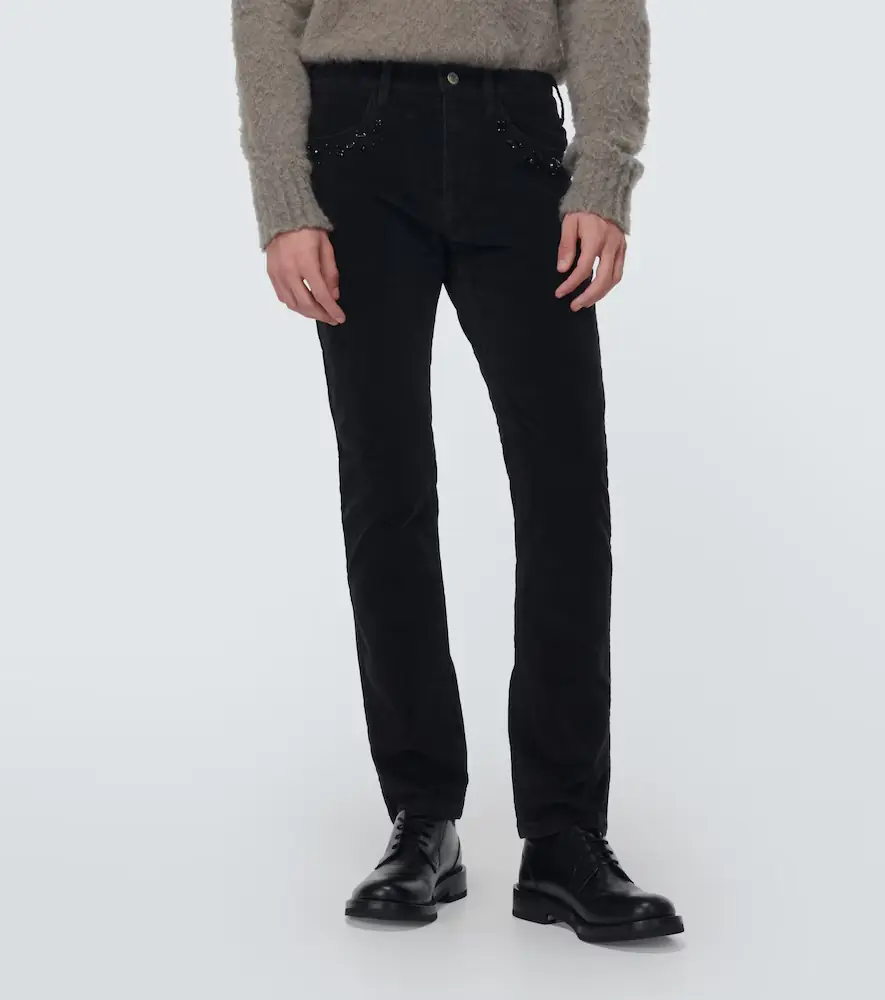 Undercover Studded cotton corduroy slim pants | Thumbnail 2 Undercover Studded cotton corduroy slim pants | Thumbnail 2