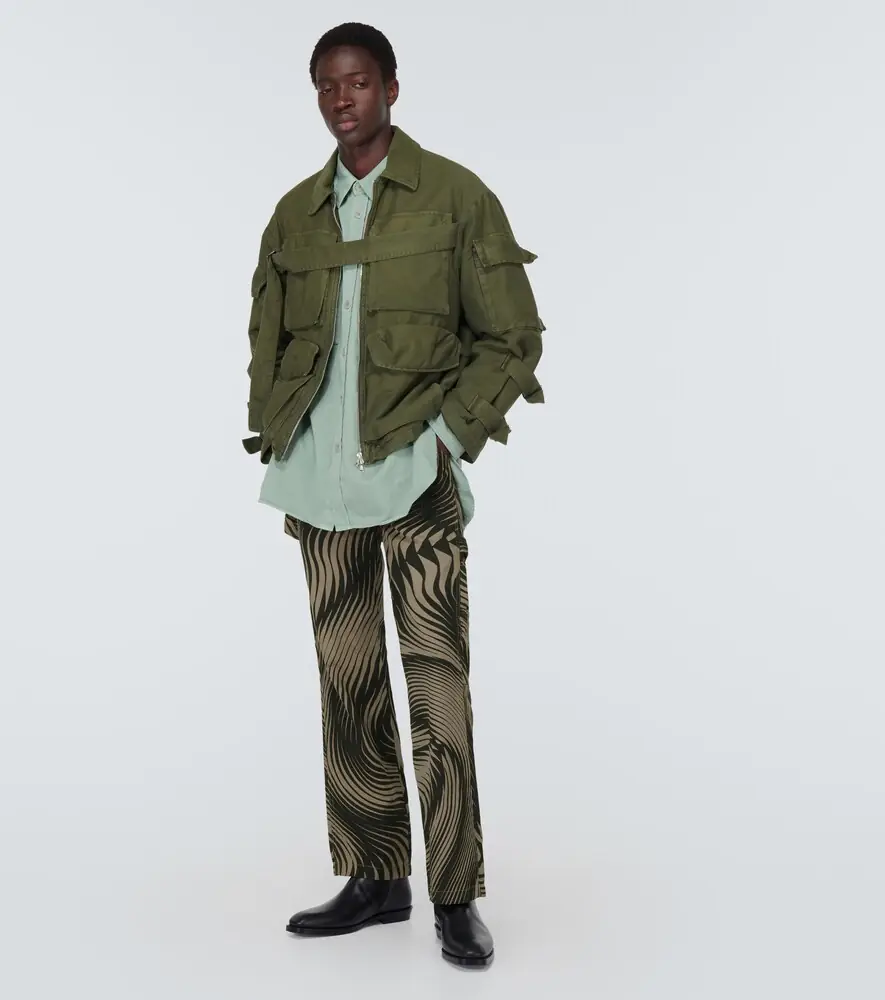 Dries Van Noten Cotton and linen wide-leg pants | Thumbnail 3 Dries Van Noten Cotton and linen wide-leg pants | Thumbnail 3