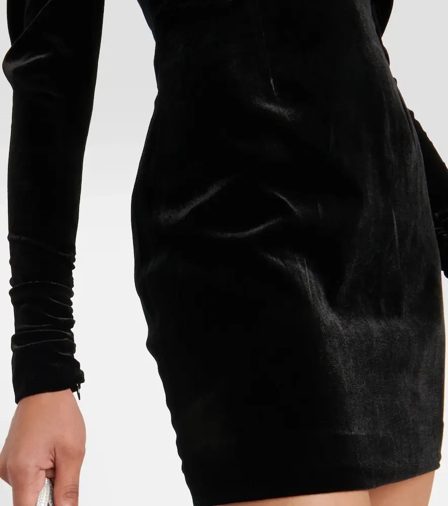 Alessandra Rich Cutout velvet minidress | Thumbnail 3