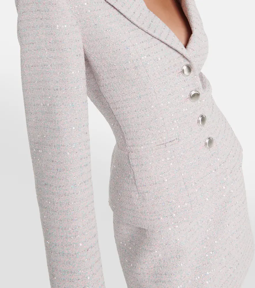 Alessandra Rich Sequined single-breasted tweed blazer | Thumbnail 4 Alessandra Rich Sequined single-breasted tweed blazer | Thumbnail 4