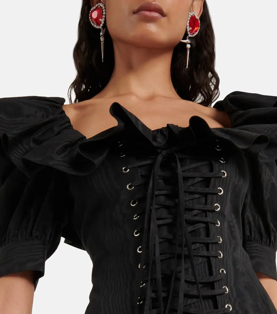 Alessandra Rich Ruffled puff-sleeve minidress | Thumbnail 2