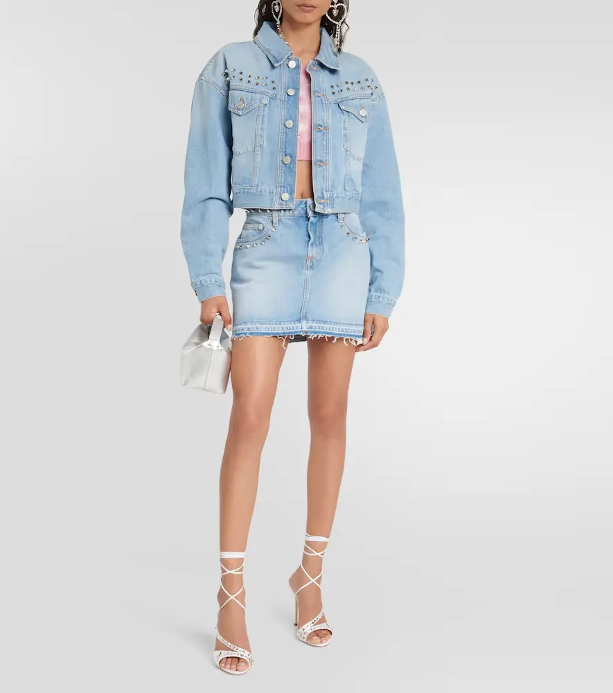 Alessandra Rich Embellished denim jacket | Thumbnail 2