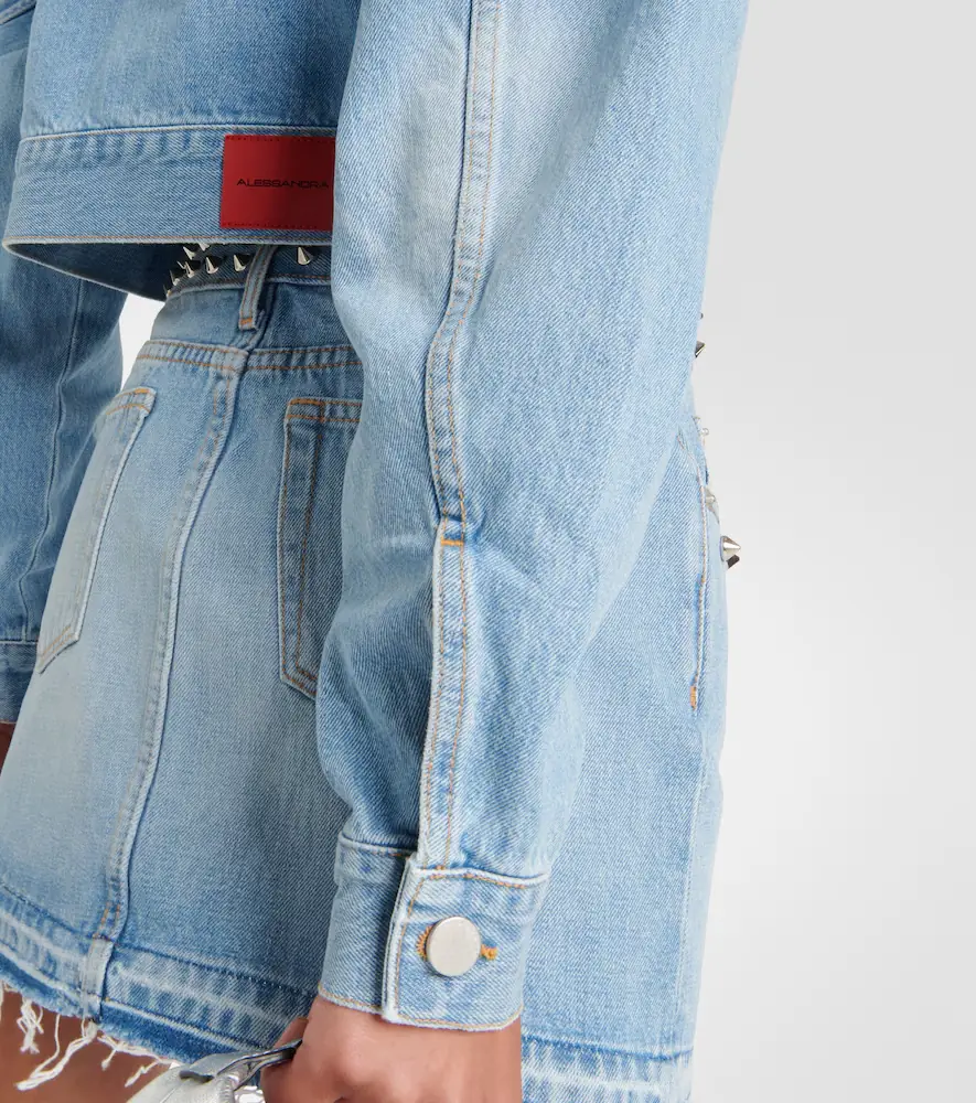 Alessandra Rich Embellished denim jacket | Thumbnail 4