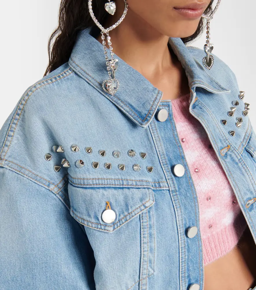 Alessandra Rich Embellished denim jacket | Thumbnail 5