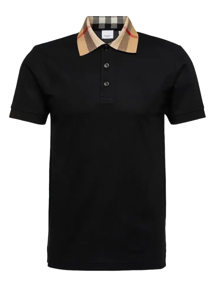 Check cotton piqué polo shirt Check cotton piqué polo shirt