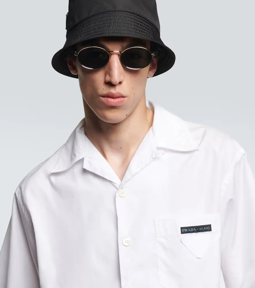Prada Logo oval sunglasses | Thumbnail 4