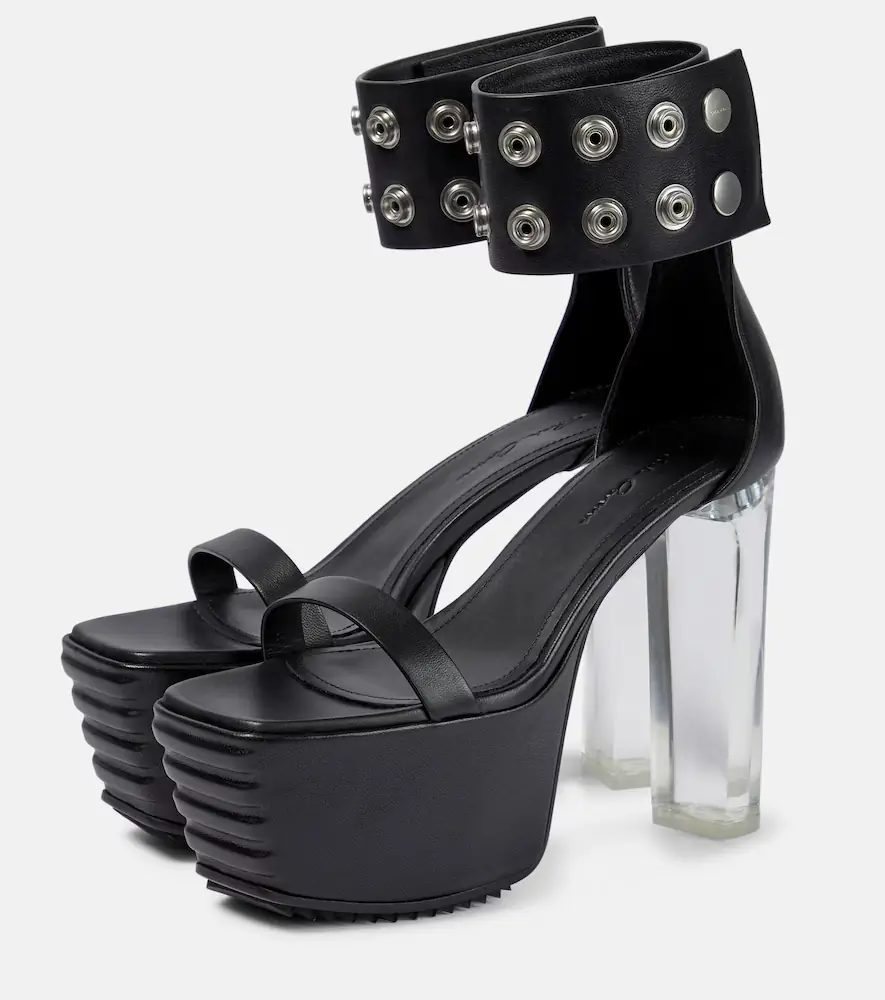 Rick Owens Minimal Grill leather platform sandals | Thumbnail 3 Rick Owens Minimal Grill leather platform sandals | Thumbnail 3