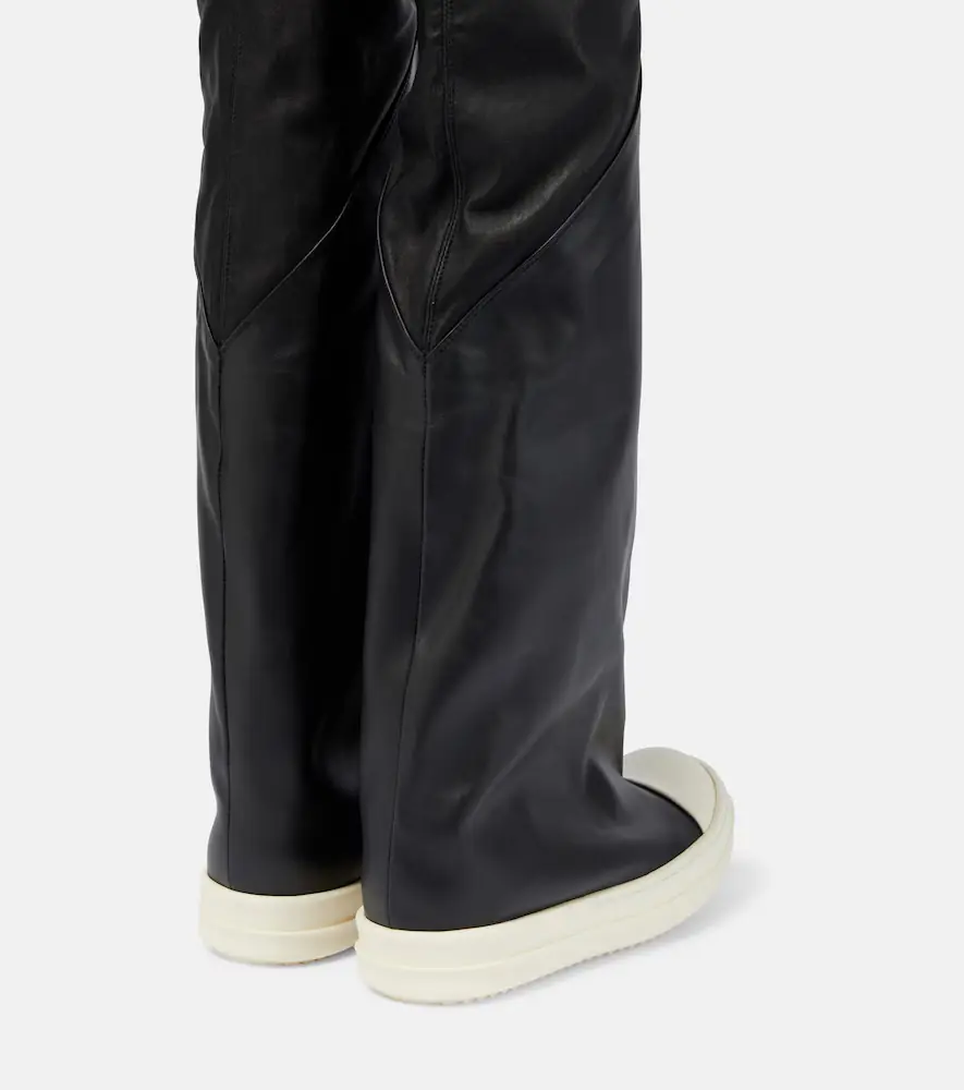 Rick Owens Oblique leather over-the-knee boots | Thumbnail 4