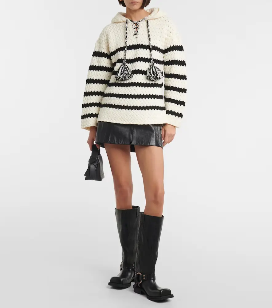 Alanui The Mariner striped wool hoodie | Thumbnail 3