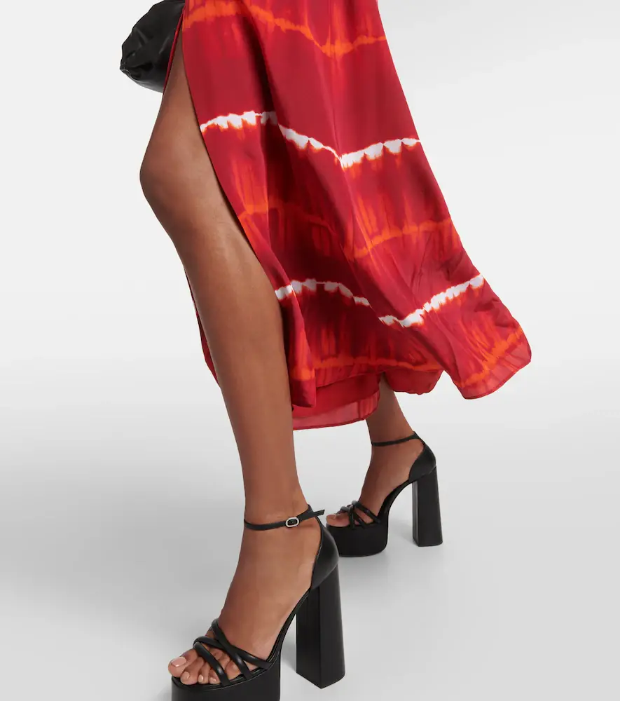 Altuzarra Printed off-shoulder silk midi dress | Thumbnail 2