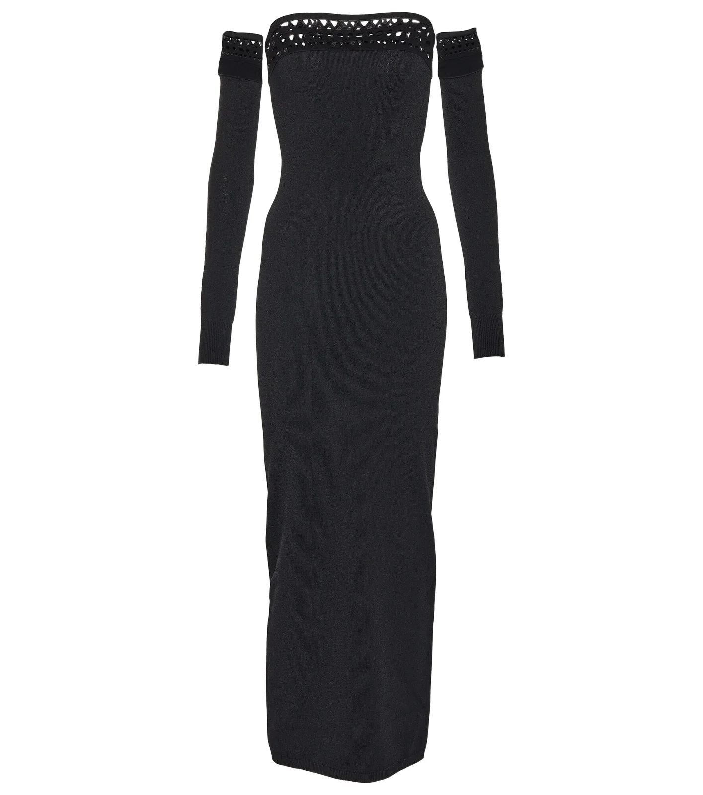 ALAÏA Vienne off-shoulder maxi dress