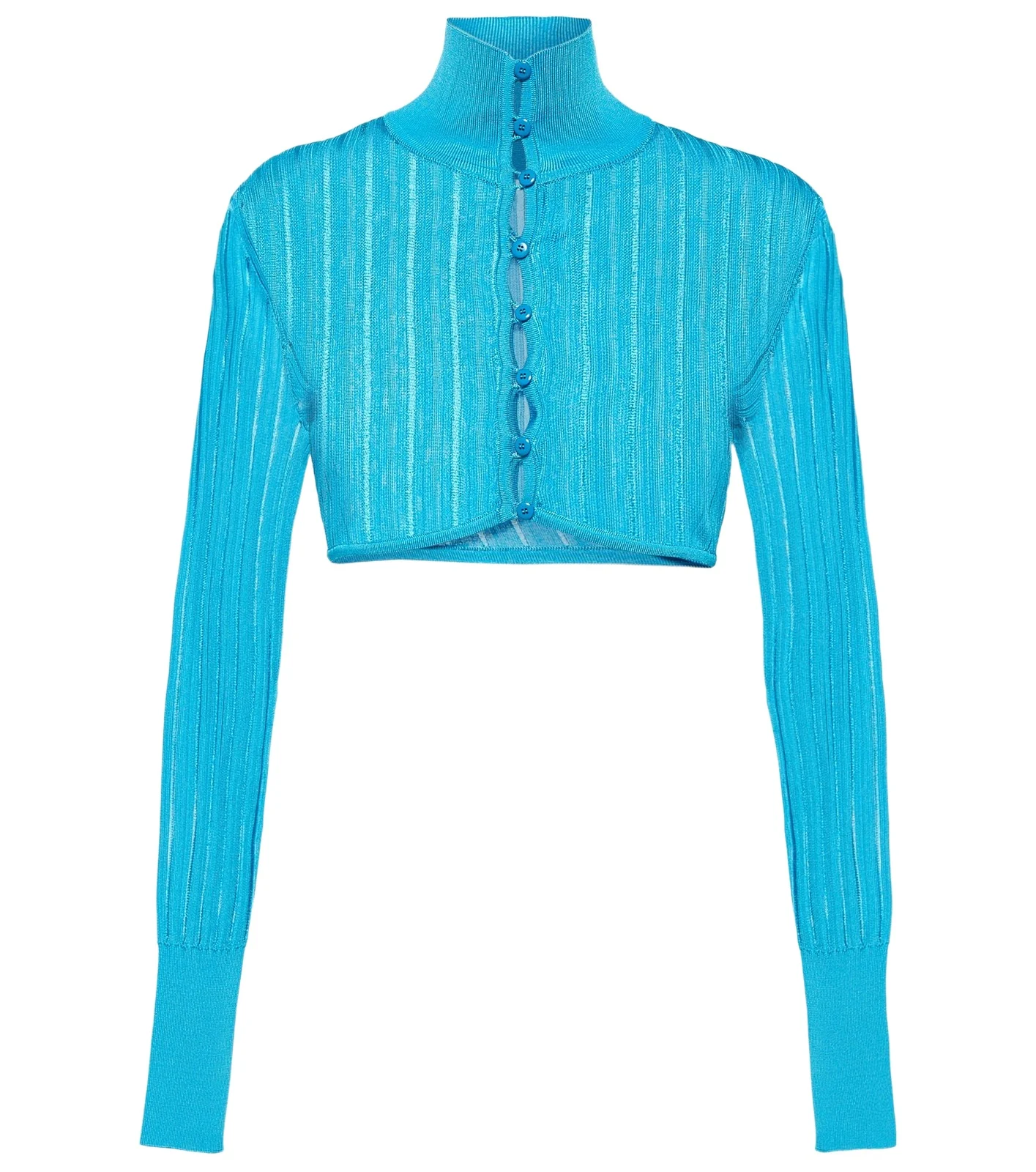Ribbed-knit cropped cardigan
