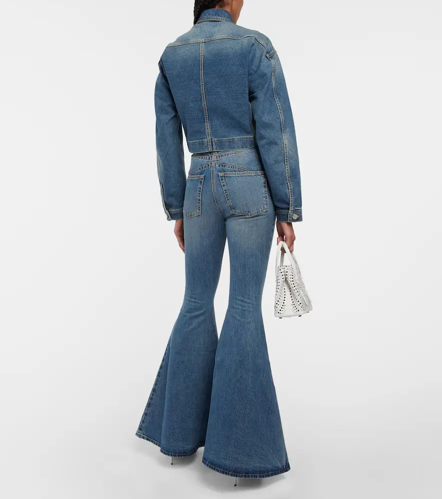 Alaïa Alaïa Cropped denim jacket | Thumbnail 3 Alaïa Alaïa Cropped denim jacket | Thumbnail 3