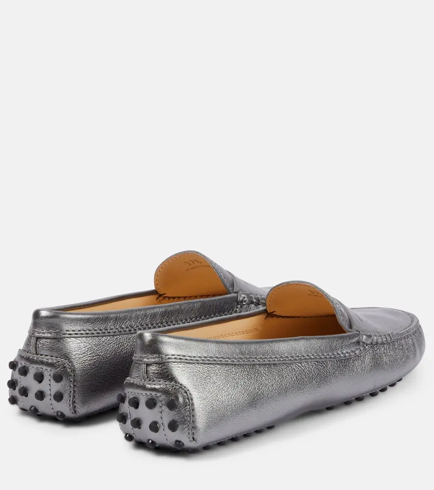 Tod's Metallic leather moccasins | Thumbnail 2