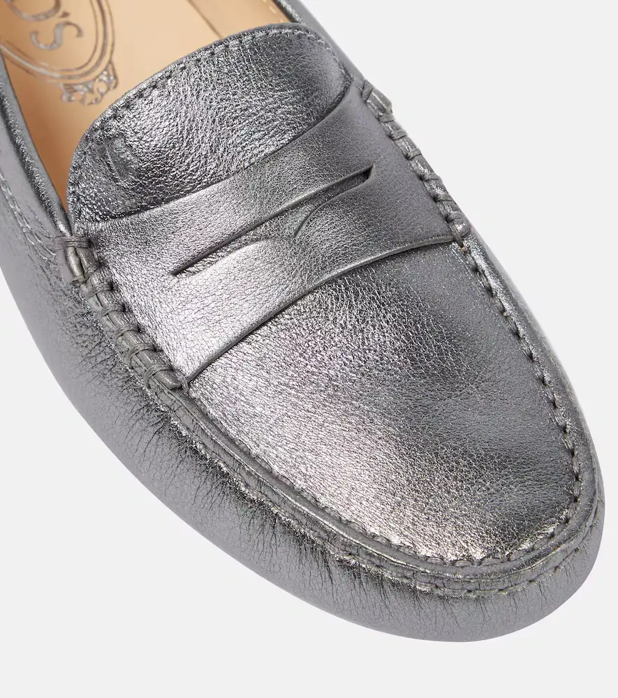 Tod's Metallic leather moccasins | Thumbnail 3