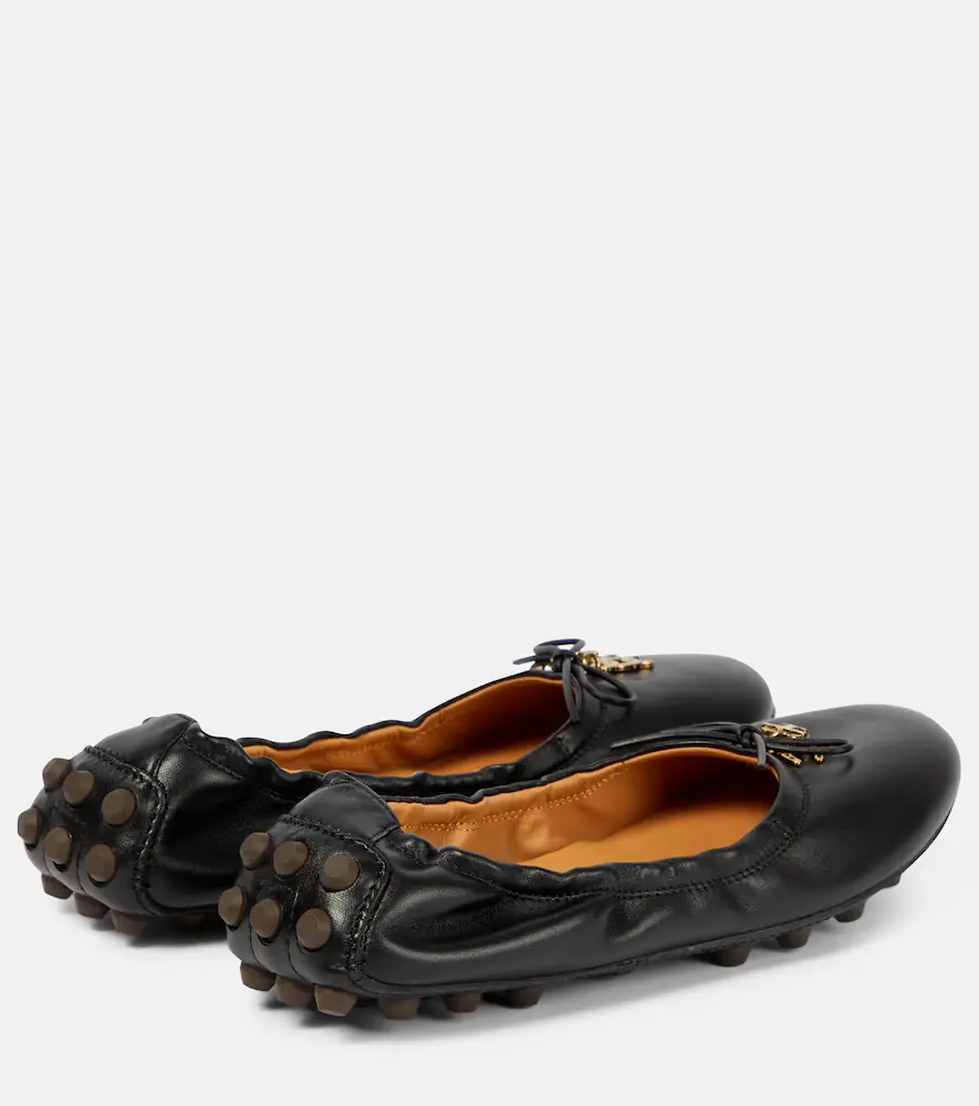 Tod's Gommino leather ballet flats | Thumbnail 4