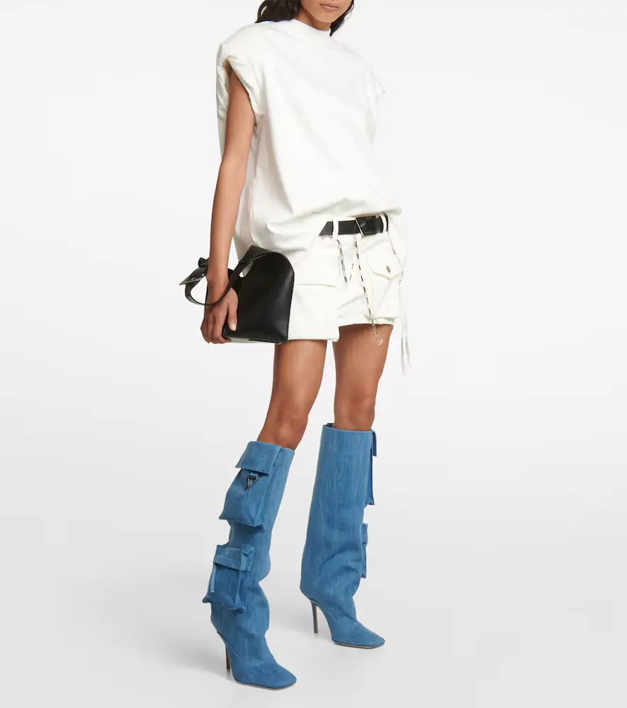 The Attico Sienna Tube denim knee-high boots | Thumbnail 6