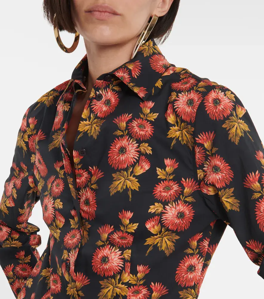 Etro Floral cotton-blend shirt | Thumbnail 2