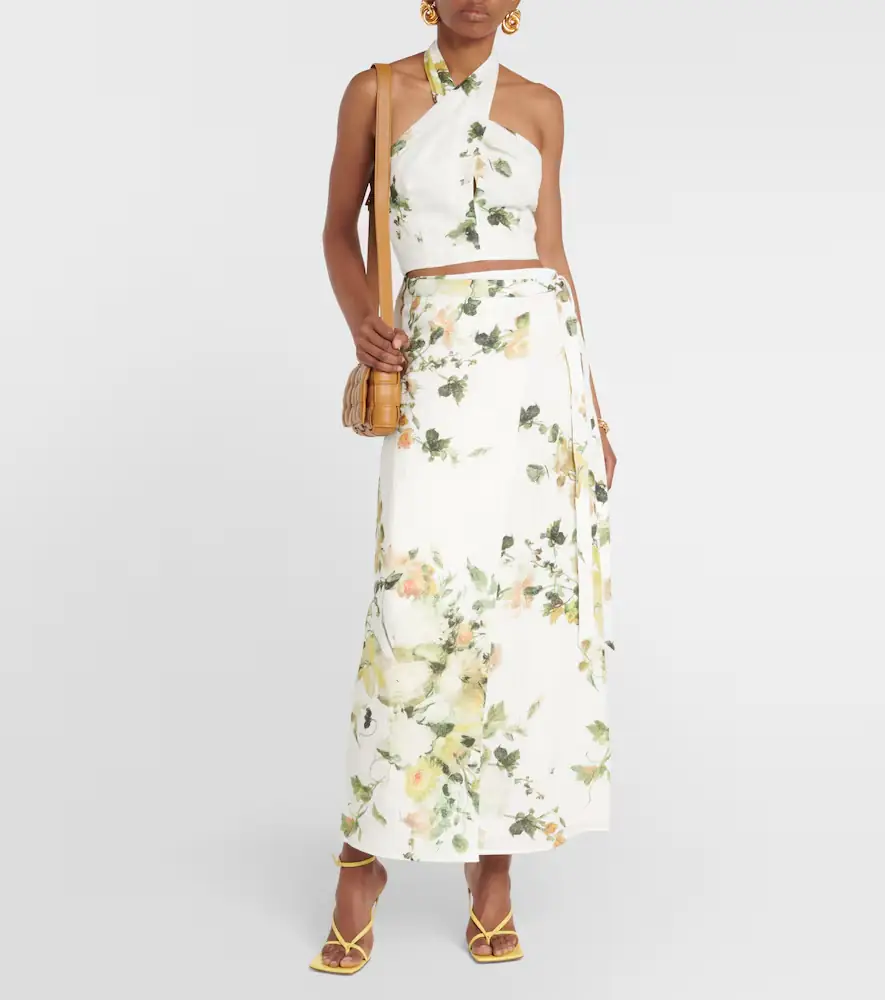 Erdem Floral linen halterneck top | Thumbnail 3