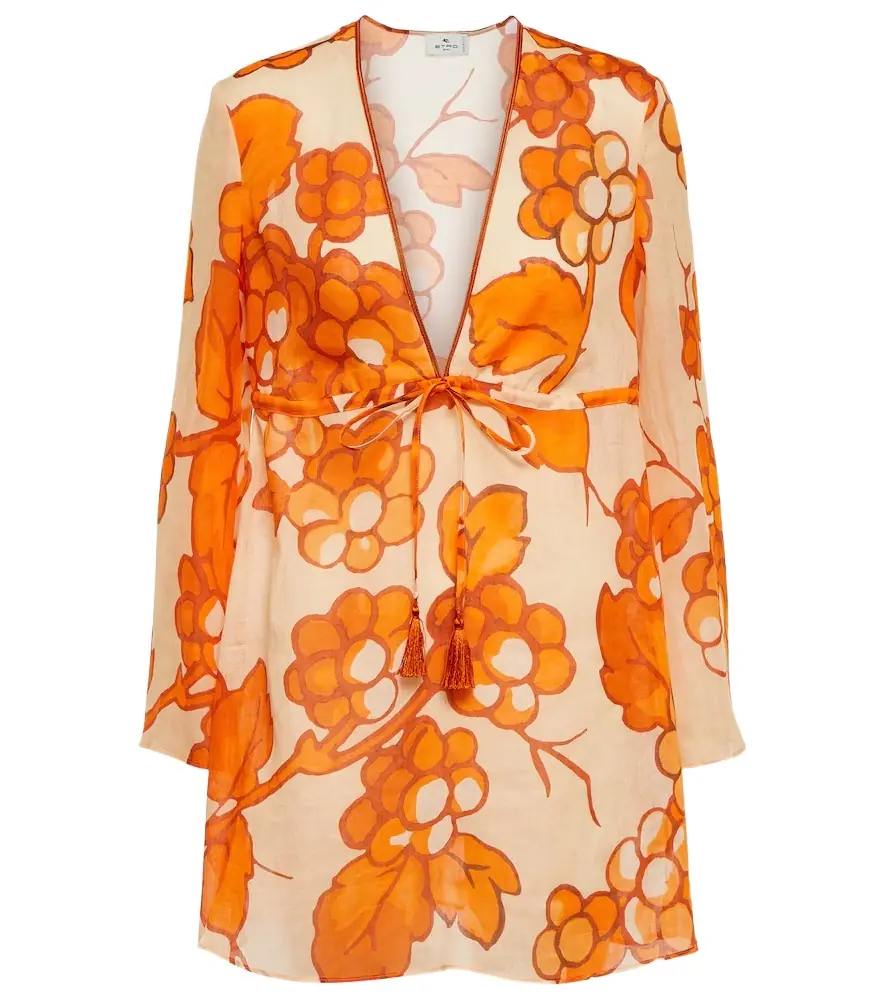 Etro Printed ramie tunic