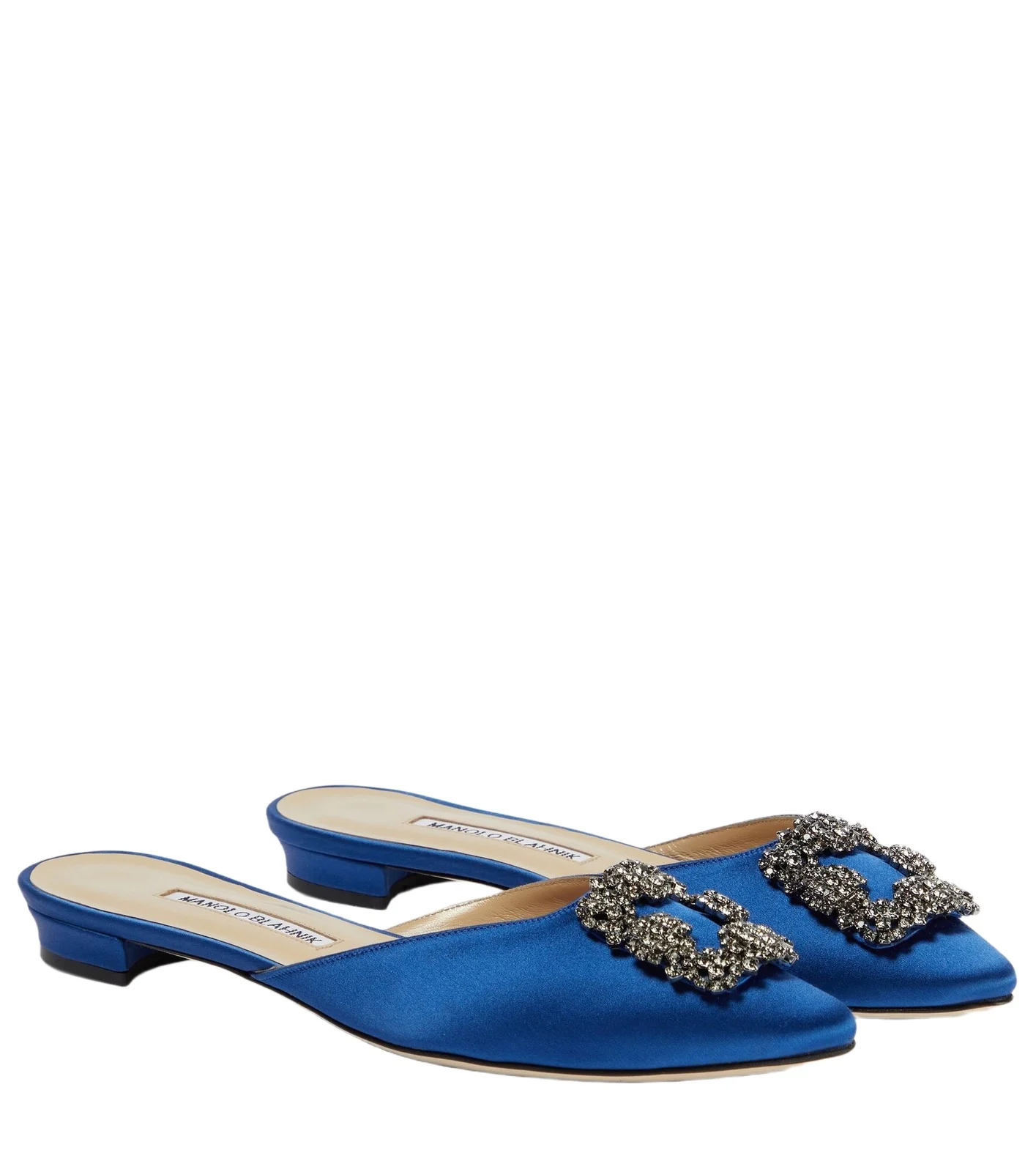 Hangisimuflat embellished satin mules Hangisimuflat embellished satin mules