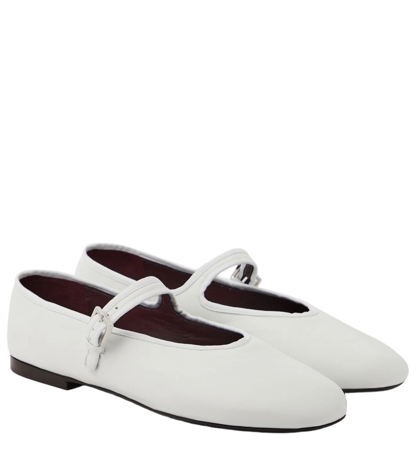 The Row Leather Mary Jane ballet flats