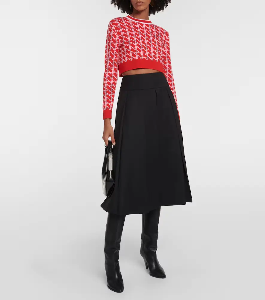 Patou Logo jacquard wool sweater | Thumbnail 3