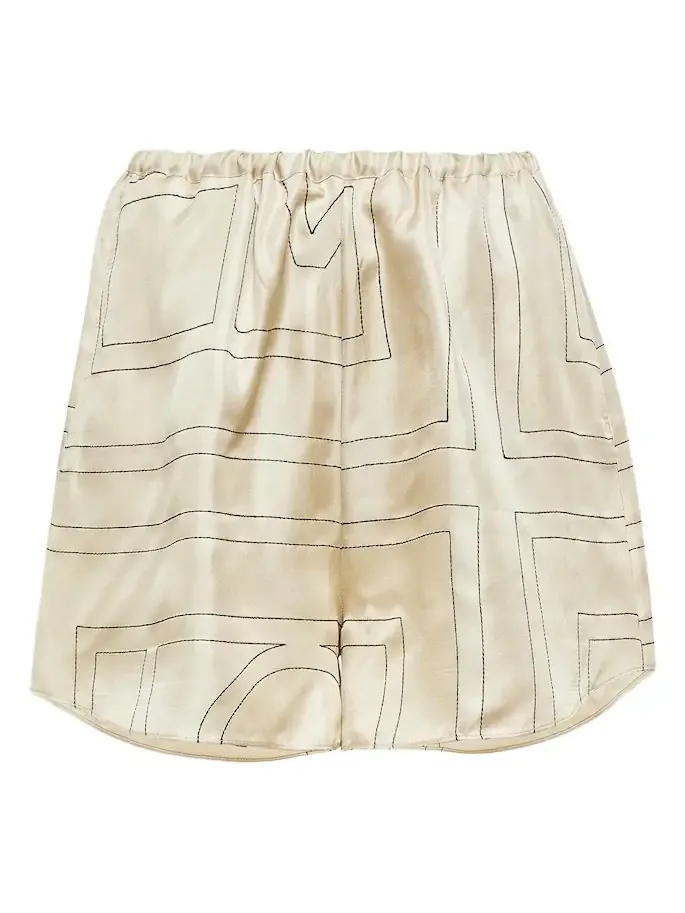 Logo silk shorts