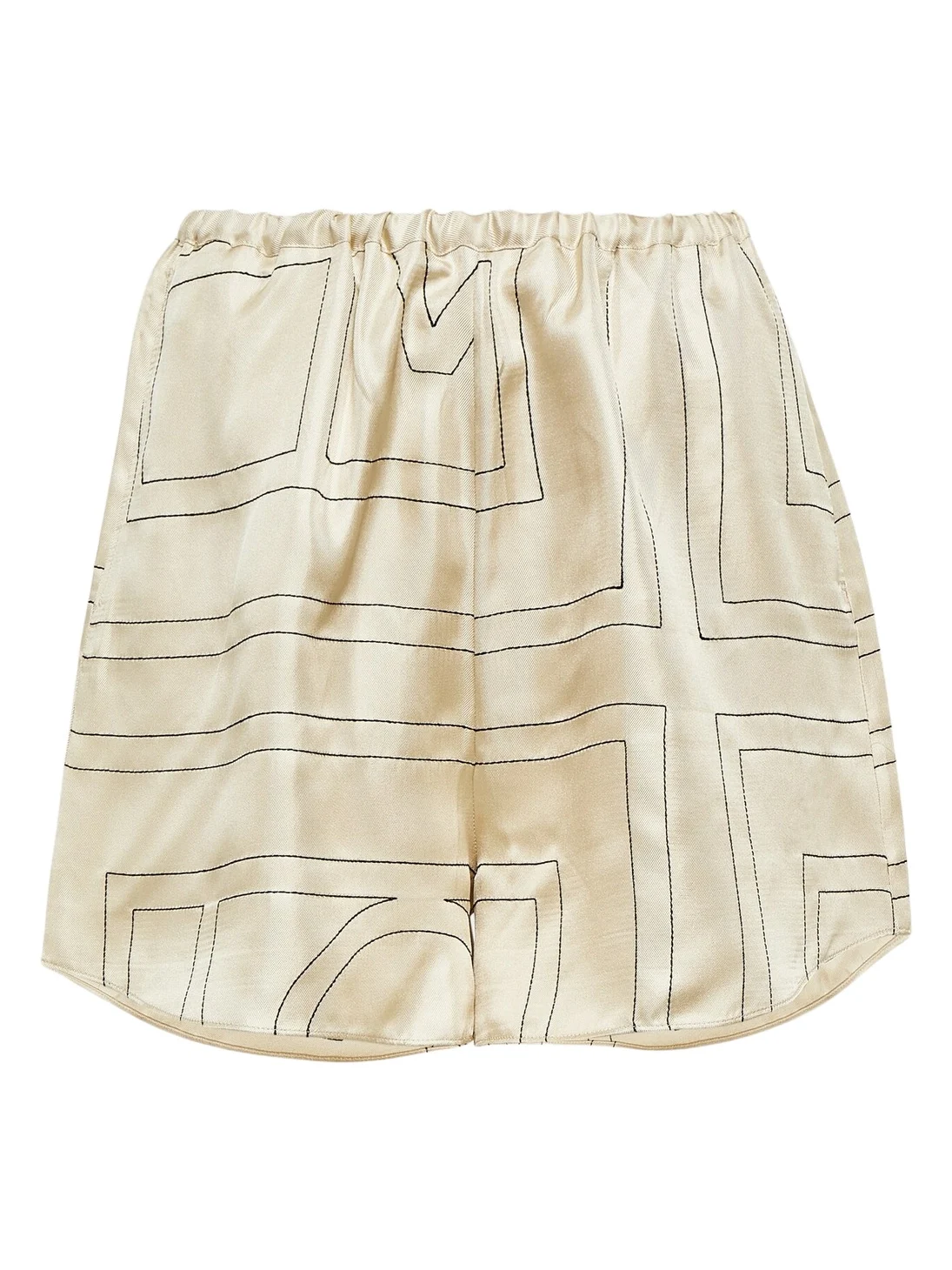 TOTEME Logo silk shorts