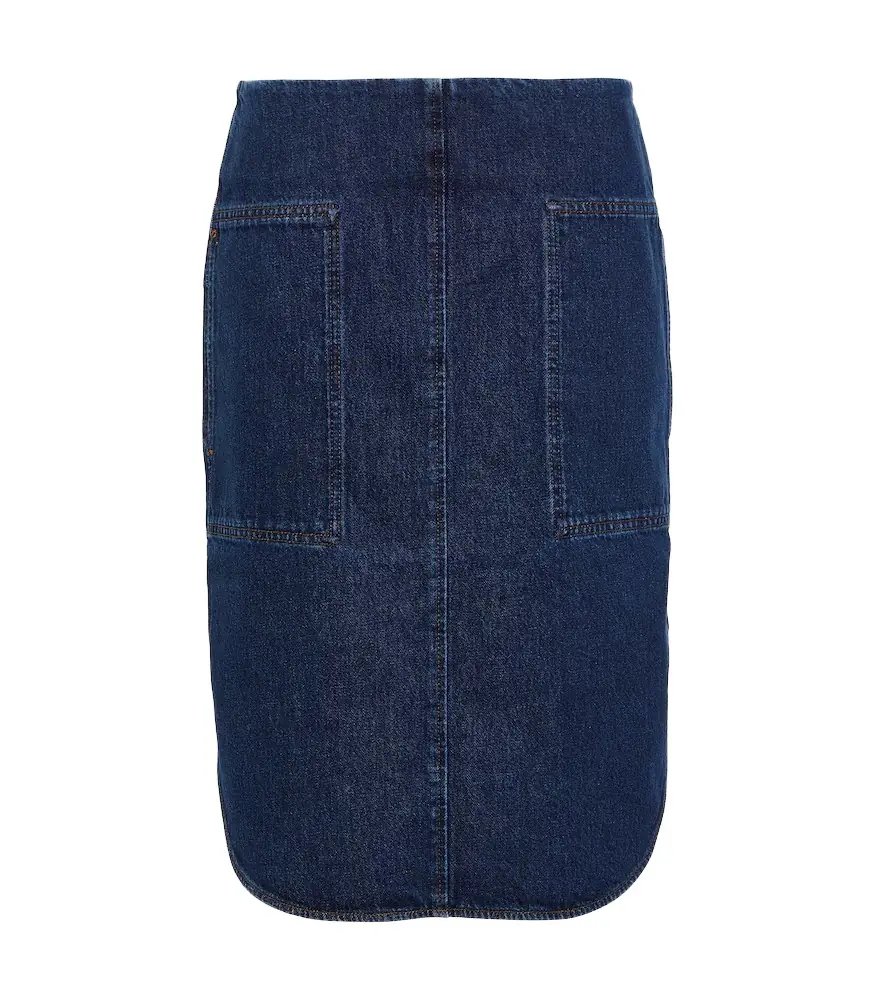TOTEME Denim midi skirt