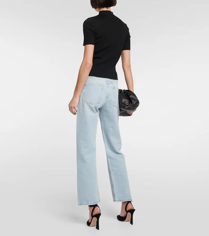 Oscar de la Renta Ribbed-knit silk-blend top | Thumbnail 2