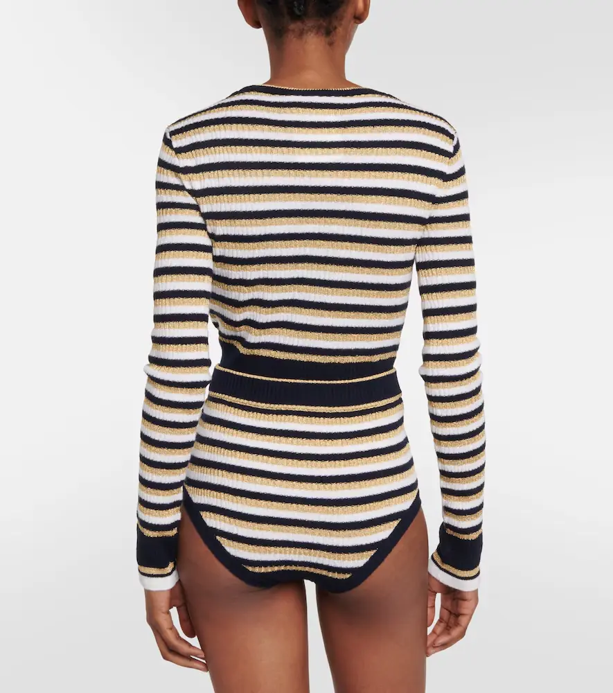 Valentino Garavani Roman Stud striped wool shorts | Thumbnail 2 Valentino Garavani Roman Stud striped wool shorts | Thumbnail 2