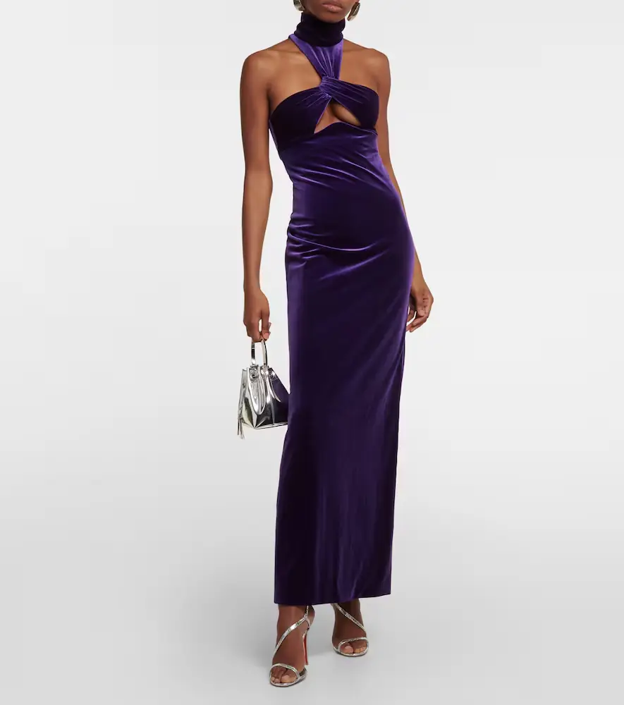 Galvan Cleveland velvet gown | Thumbnail 2