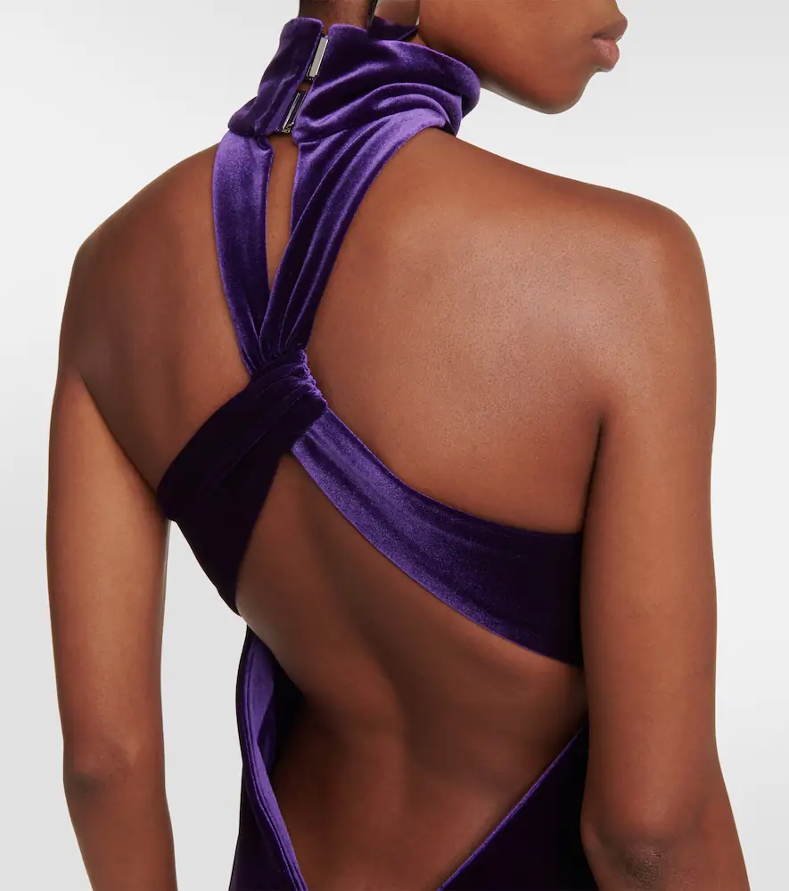 Galvan Cleveland velvet gown | Thumbnail 6