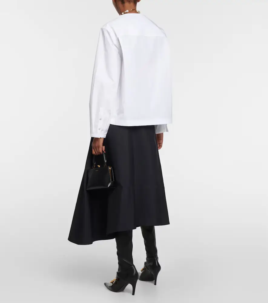 Jil Sander Cotton poplin pleated top | Thumbnail 2