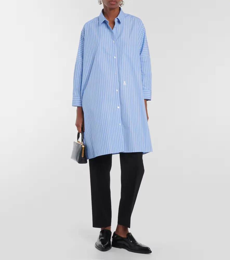 Jil Sander Striped cotton poplin shirt | Thumbnail 2