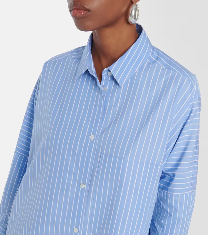 Jil Sander Striped cotton poplin shirt | Thumbnail 4