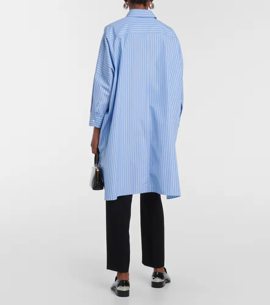 Jil Sander Striped cotton poplin shirt | Thumbnail 5