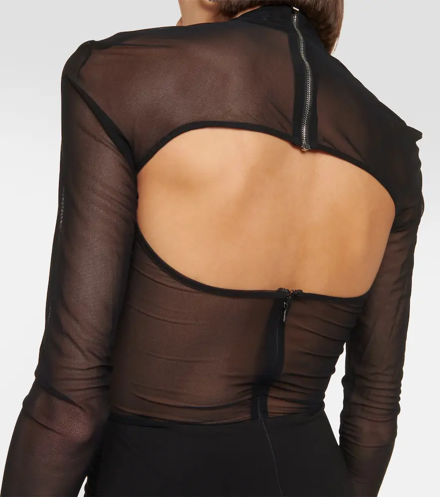 David Koma Asymmetric cutout jersey minidress | Thumbnail 2 David Koma Asymmetric cutout jersey minidress | Thumbnail 2
