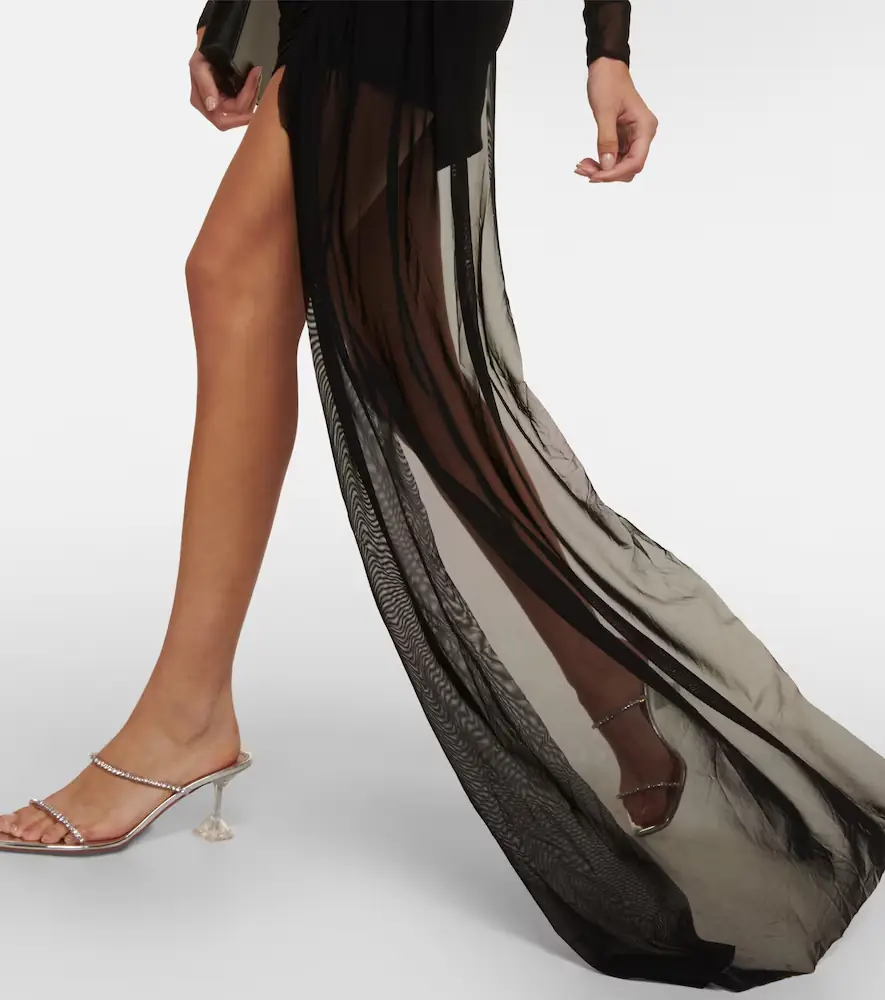 David Koma Asymmetric cutout jersey minidress | Thumbnail 4 David Koma Asymmetric cutout jersey minidress | Thumbnail 4
