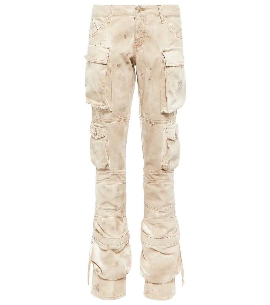 The Attico Low-rise denim cargo pants | Image 1 The Attico Low-rise denim cargo pants | Image 1