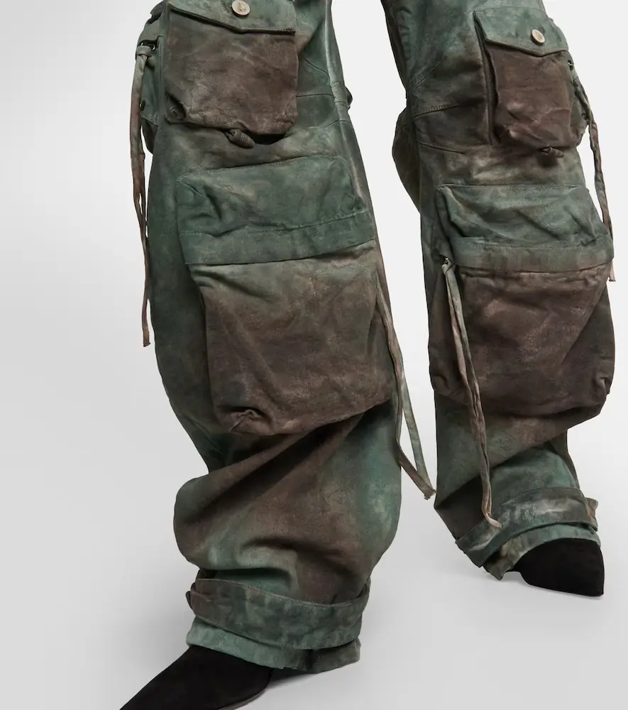 The Attico Fern oversized denim cargo pants | Thumbnail 3