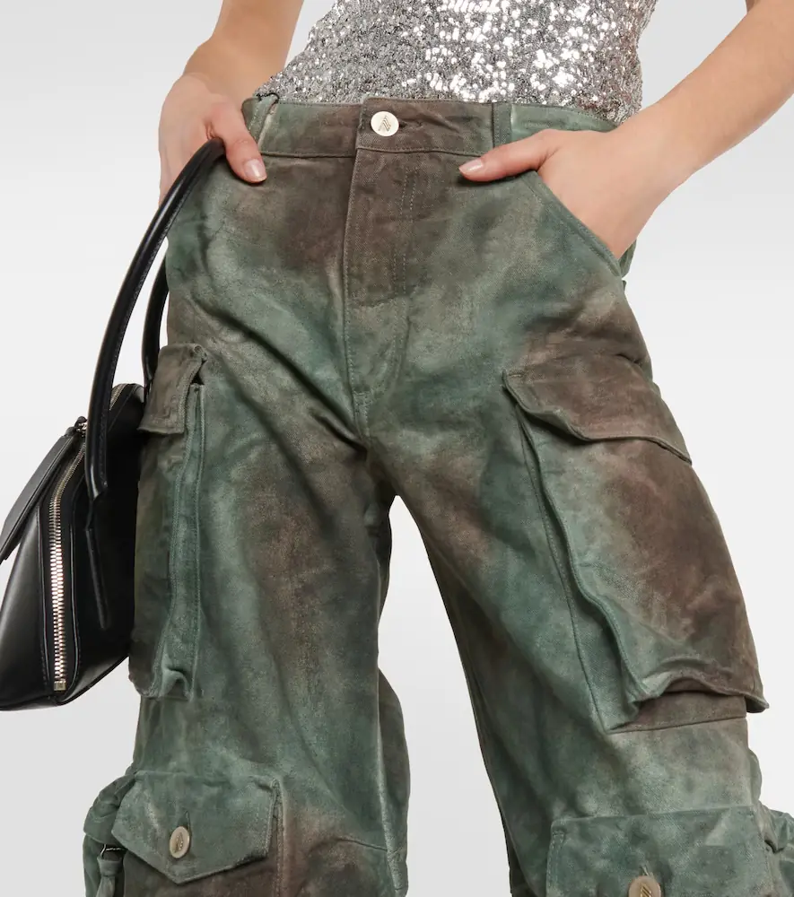 The Attico Fern oversized denim cargo pants | Thumbnail 5