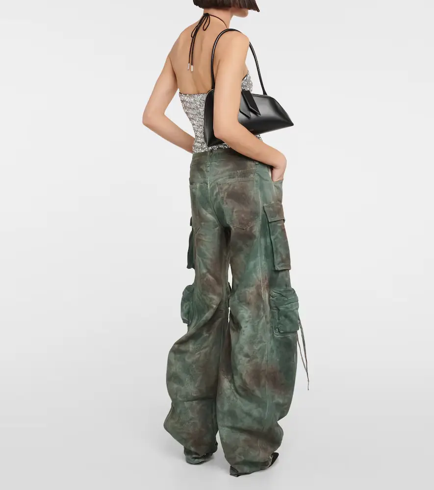 The Attico Fern oversized denim cargo pants | Thumbnail 6