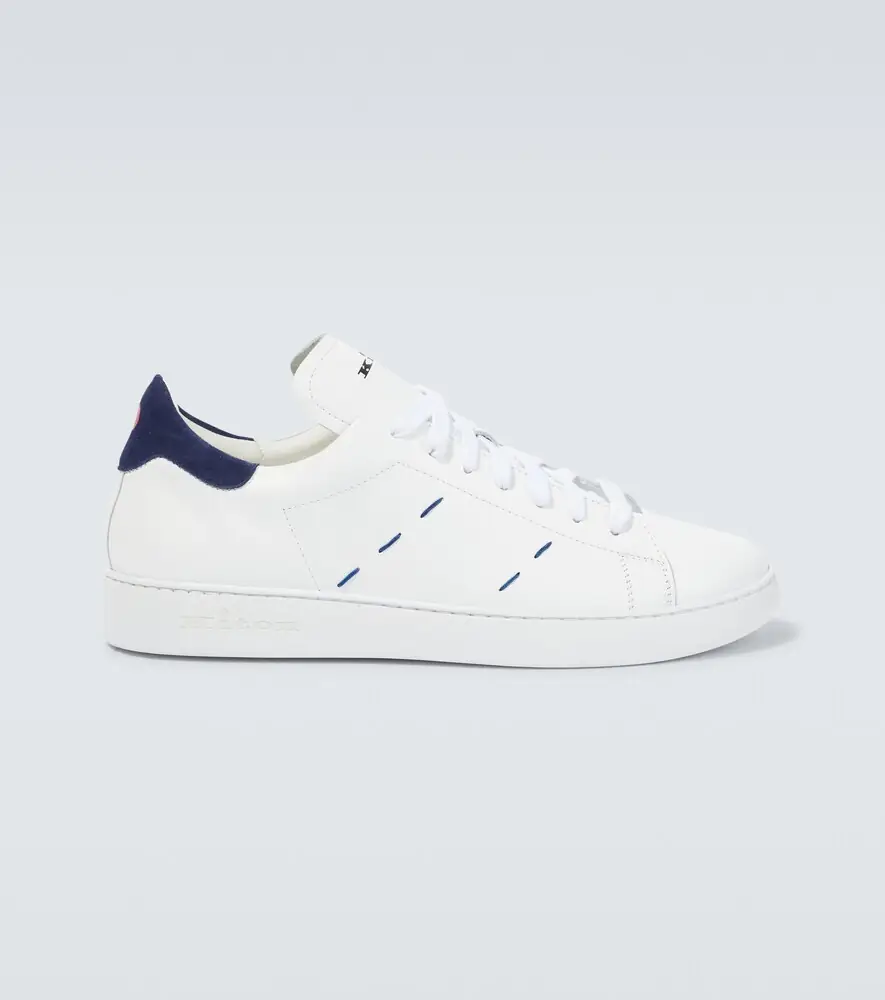 Kiton Stitched leather sneakers | Thumbnail 5