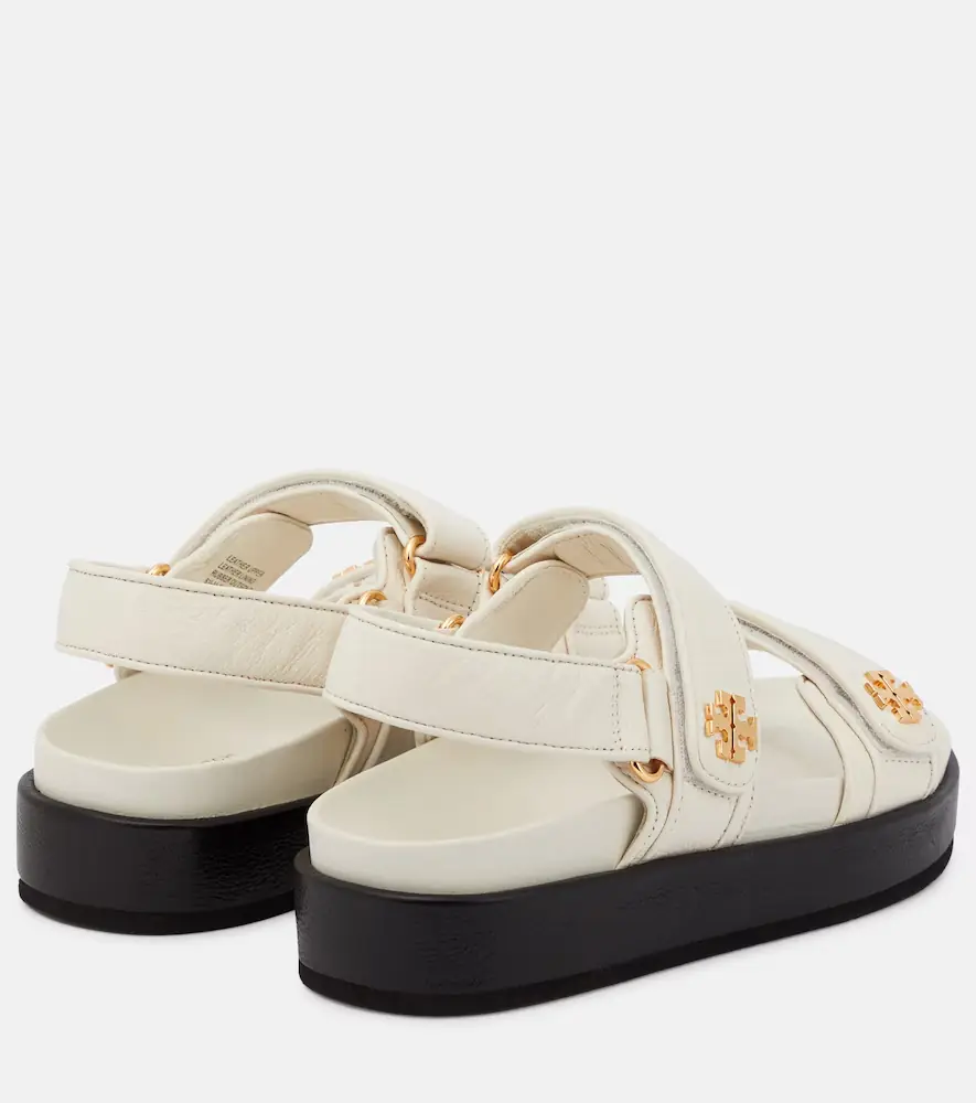 Tory Burch Double T leather sandals | Thumbnail 2 Tory Burch Double T leather sandals | Thumbnail 2