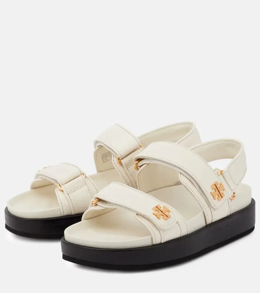 Tory Burch Double T leather sandals | Thumbnail 4 Tory Burch Double T leather sandals | Thumbnail 4