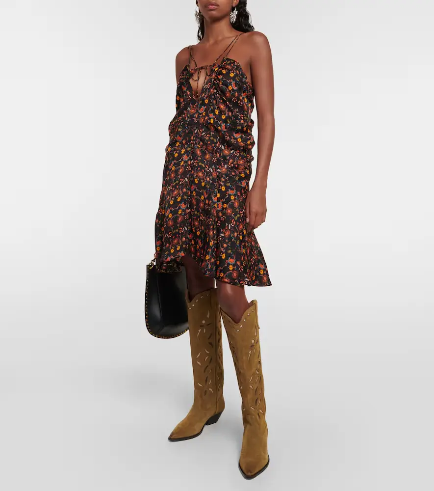 Isabel Marant Denvee suede knee-high cowboy boots | Thumbnail 2