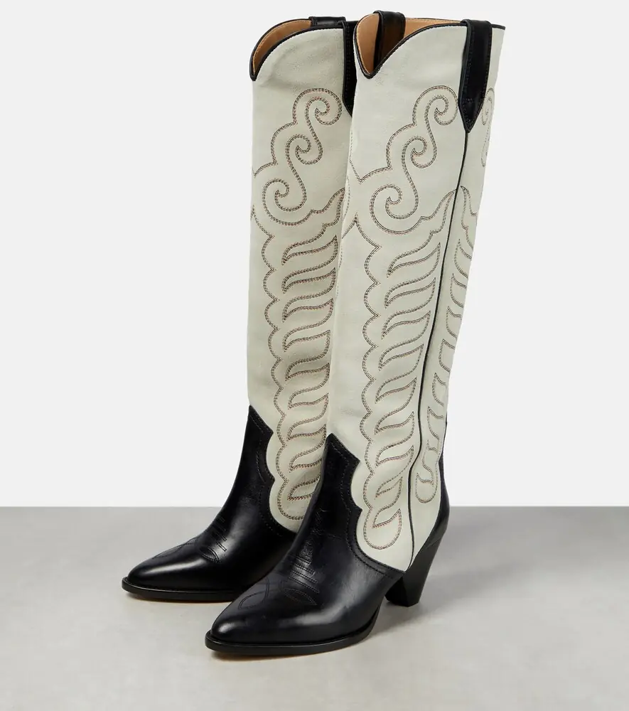 Isabel Marant Liela leather and suede cowboy boots | Thumbnail 4 Isabel Marant Liela leather and suede cowboy boots | Thumbnail 4