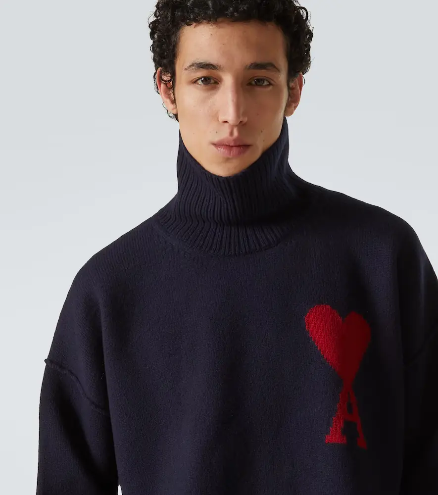AMI PARIS Ami De Caur virgin wool turtleneck sweater | Thumbnail 3